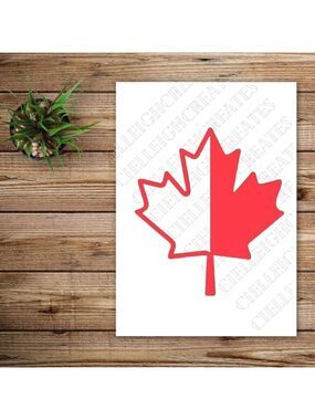 *2 for $20* Maple Leaf Vinyl decal Sticker Handcrafted
